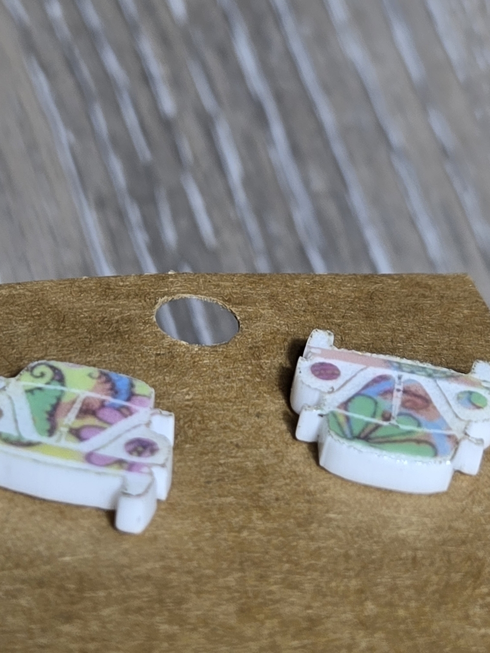 VW Hippy Car Stud Earrings - Picture 3 of 5